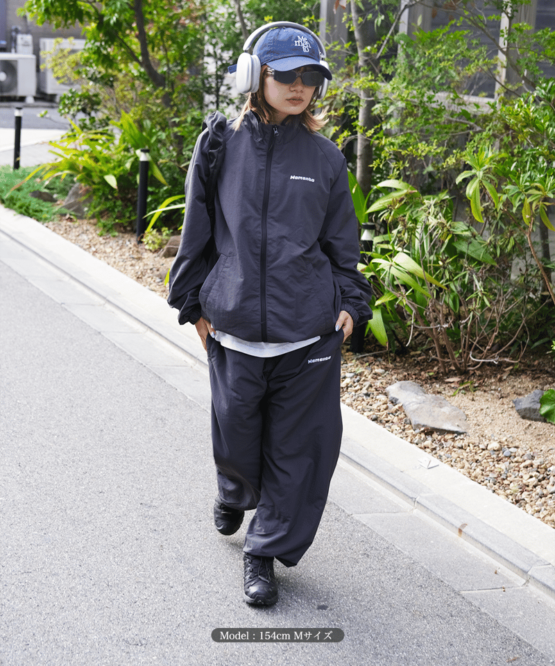 Charcoal】nylon track jacket | Memento