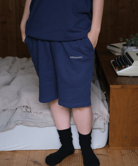 【Navy】 sweat short pants