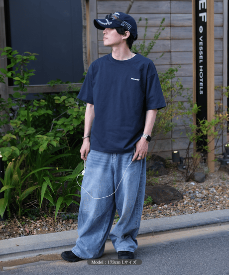 【Navy】logo tee