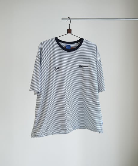 【White】裾ドローコード border tee