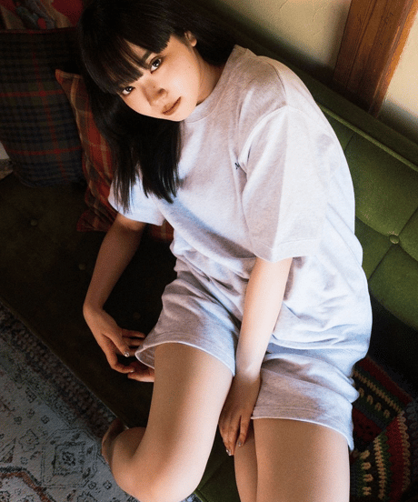 【Gray】short sleeve sweat tee