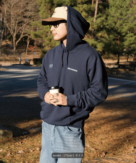 【Navy】logo hoodie
