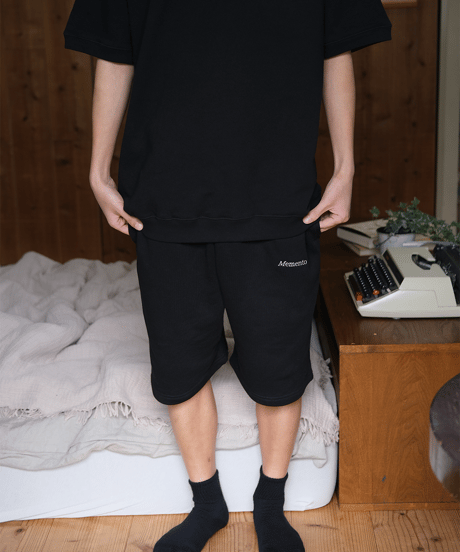 【Black】 sweat short pants