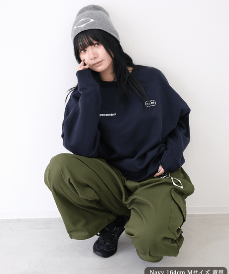 【Navy】logo sweat