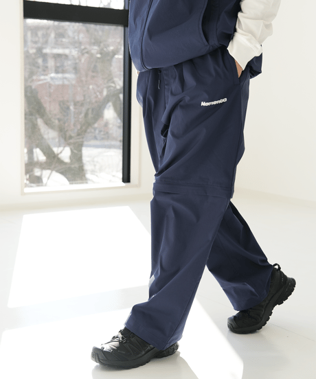 【Navy】撥水加工＆2WAY Nylon Pants