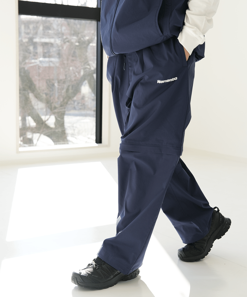 Navy】撥水加工＆2WAY Nylon Pants | Memento