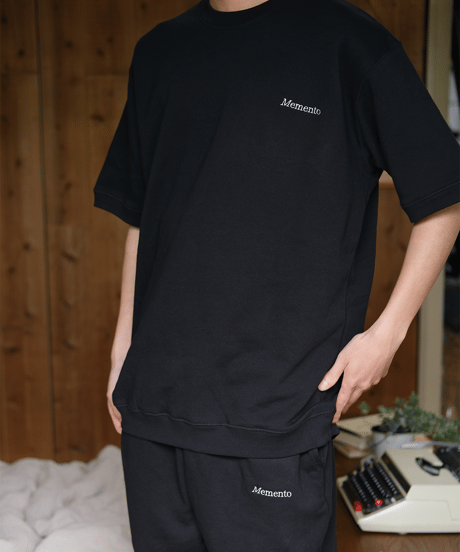 【Black】short sleeve sweat tee