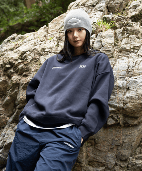 【Navy】logo sweat