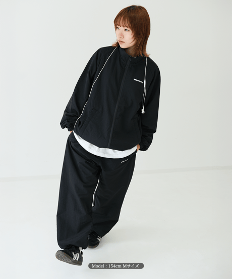 【Black】nylon track jacket