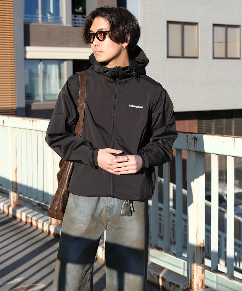 Black】撥水加工＆2WAY Nylon Jacket | Memento