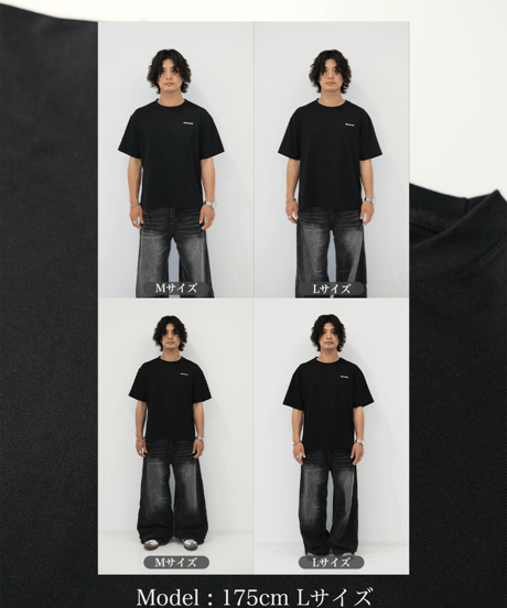 【Black】logo tee
