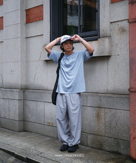 【Gray】nylon track pants