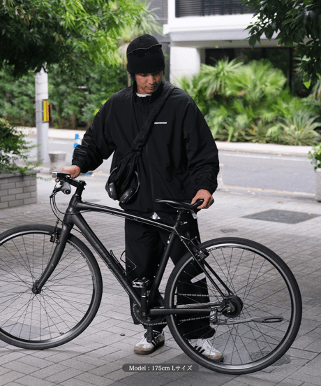 【Black】nylon track jacket