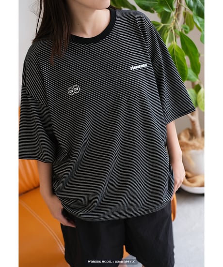 【Black】裾ドローコード border tee