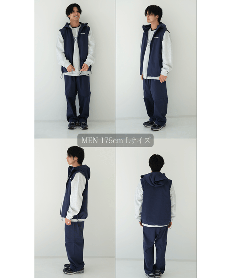 【Navy】撥水加工＆2WAY Nylon Jacket