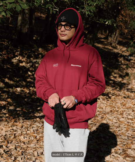 【Red】logo hoodie