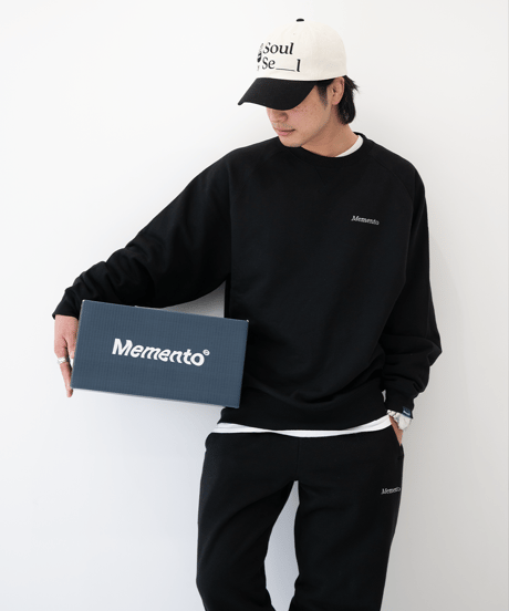 【Black】raglan sleeve sweat