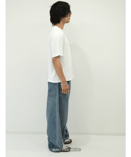 【White】logo tee