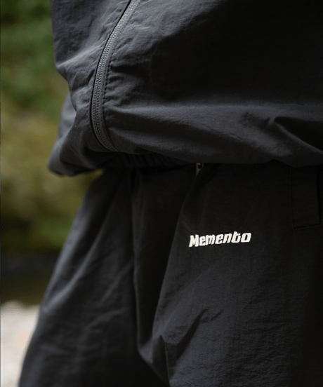 【Black】nylon track pants