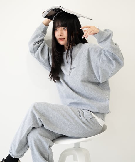 【Gray】raglan sleeve sweat