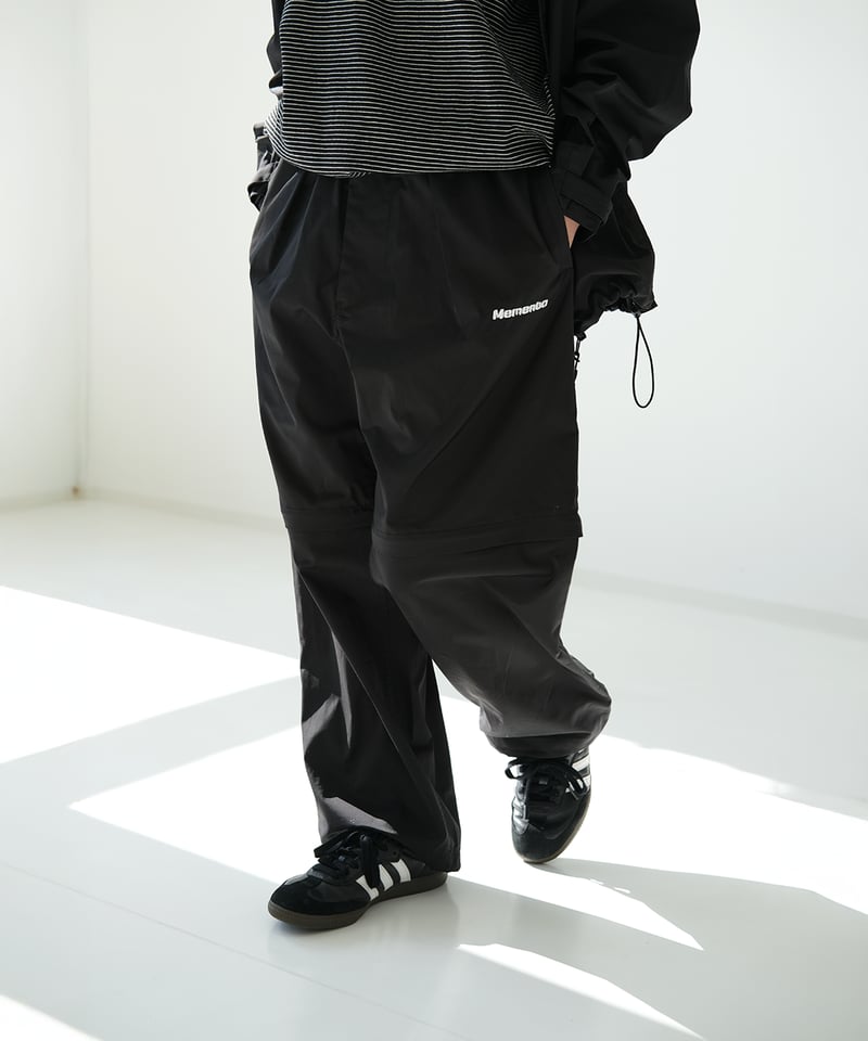 Black】撥水加工＆2WAY Nylon Pants | Memento