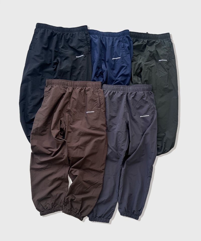 Charcoal】nylon track pants | Memento