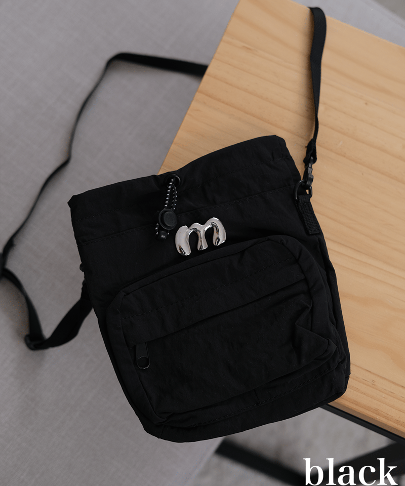 Black nylon mini bag hot sale