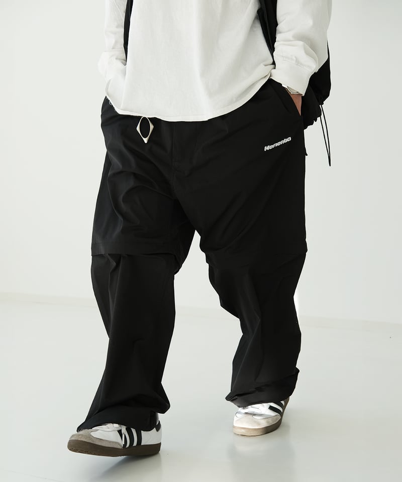 Black】撥水加工＆2WAY Nylon Pants | Memento