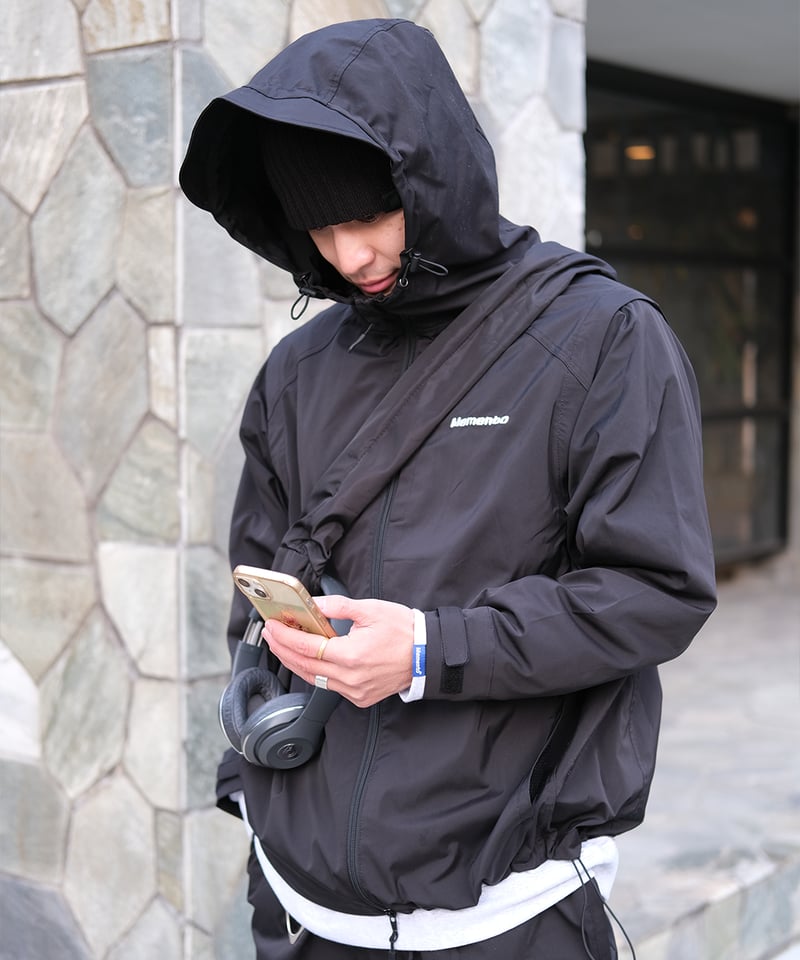 Black】撥水加工＆2WAY Nylon Jacket | Memento