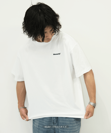 【White】logo tee