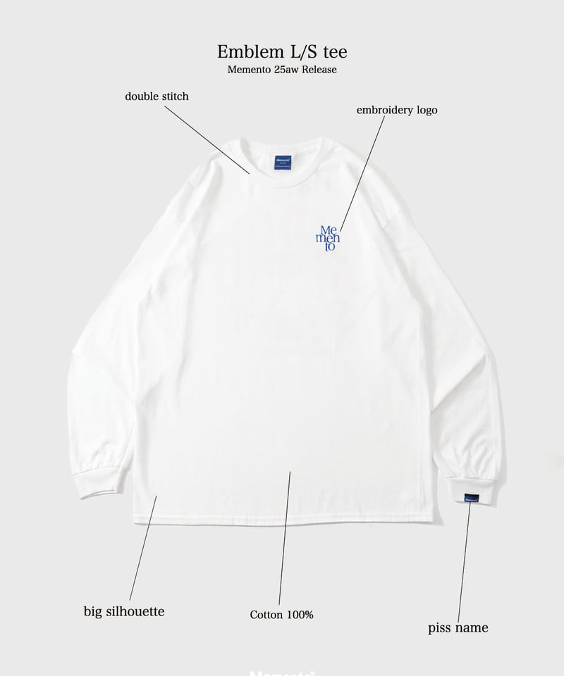 サイズL 白　STICK OUT LOGO L/S TEE 13536J サイズL 白 STICK OUT LOGO L/S TEE 13536J サイズL 白 STICK