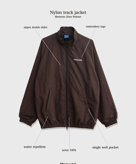 【Brown】nylon track jacket