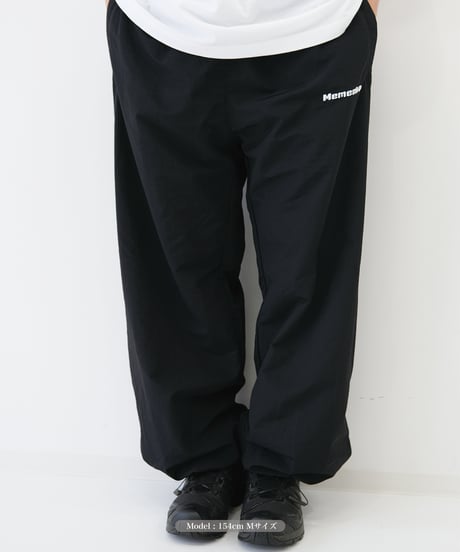 【Black】nylon track pants