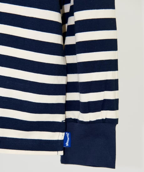 【Beige】border L/S polo
