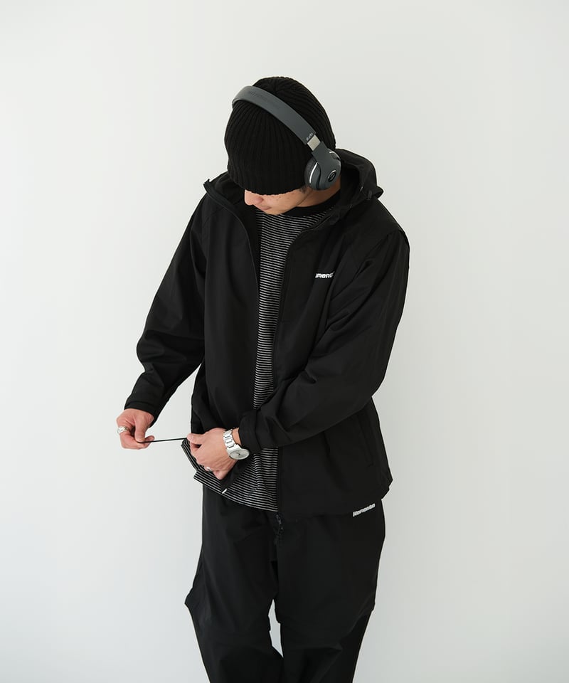 Memento　2WAY Nylon Jacket　黒　XL Black】撥水加工＆2WAY Nylon Jacket | Memento
