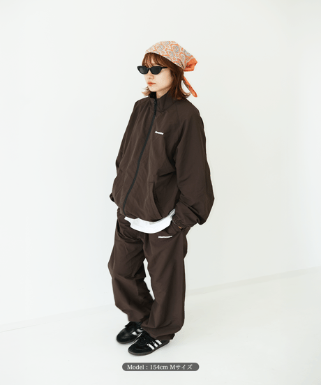 【Brown】nylon track pants