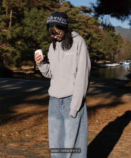 【Gray】logo hoodie