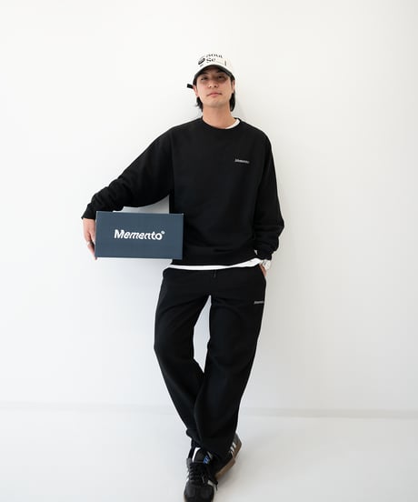 【Black】raglan sleeve sweat