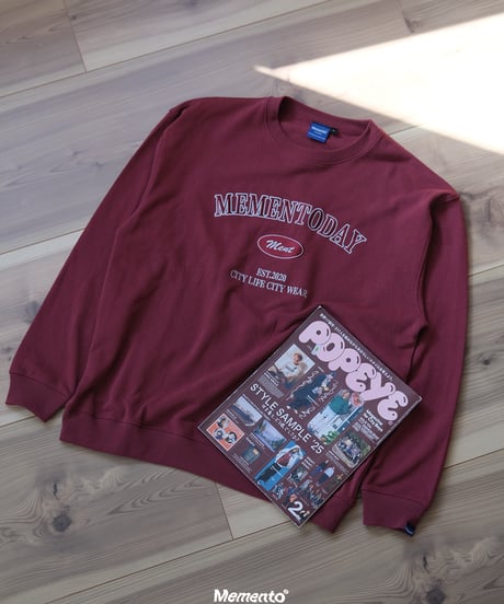 【Burgundy】College Sweat