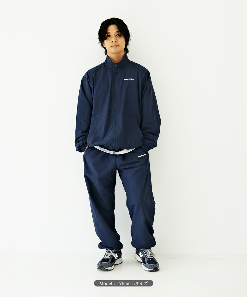 Navy】nylon track jacket | Memento