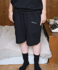 【Black】 sweat short pants