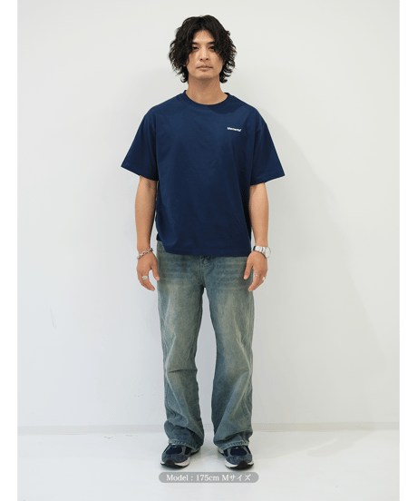 【Navy】logo tee
