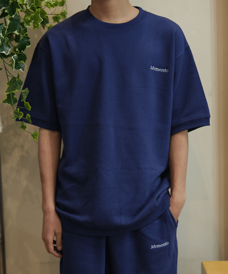 【Navy】short sleeve sweat tee