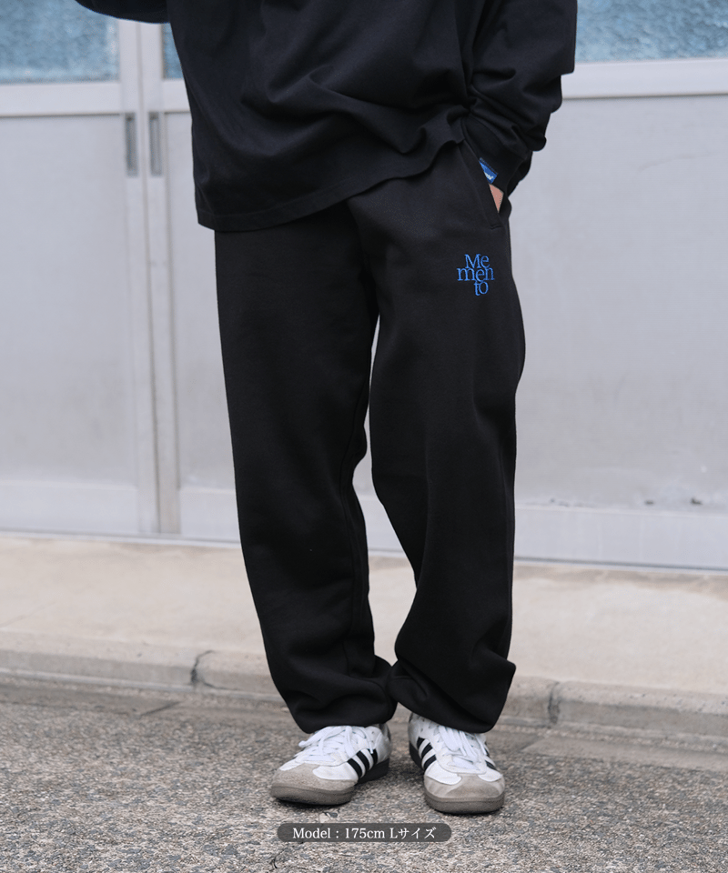 Black】emblem sweat pants | Memento