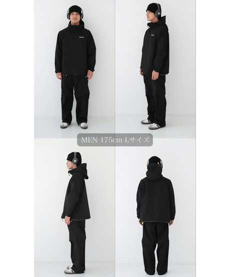 【Black】撥水加工＆2WAY Nylon Jacket