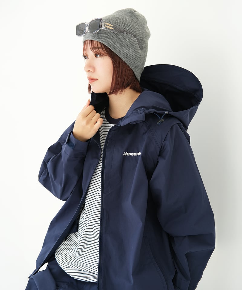 Navy】撥水加工＆2WAY Nylon Jacket | Memento