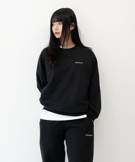 【Black】raglan sleeve sweat