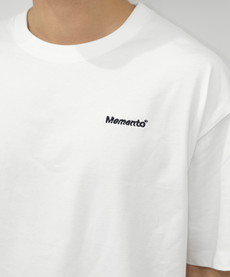 【White】logo tee