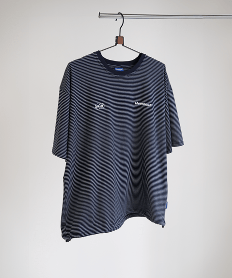 【Navy】裾ドローコード border tee