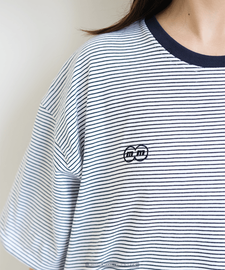 【White】裾ドローコード border tee
